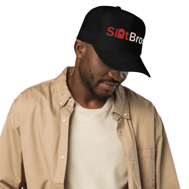 One style Slot Bros Red/White Logo trucker hat