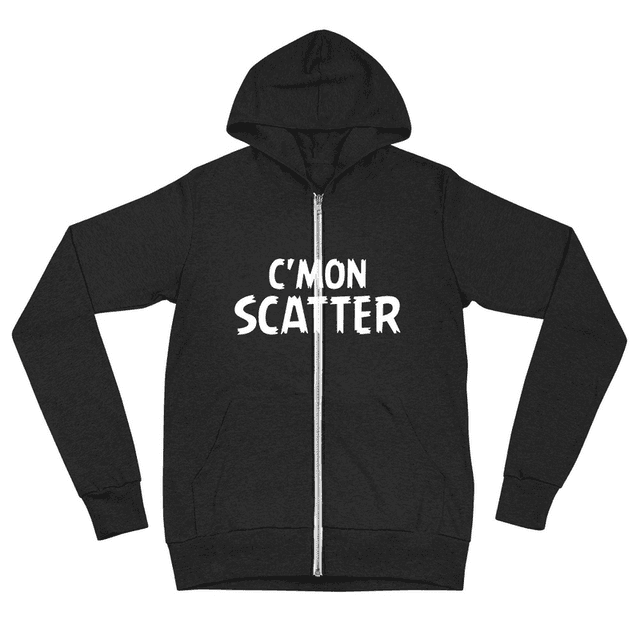 Charcoal Black Triblend / XS Cmon Scatter Hoodie