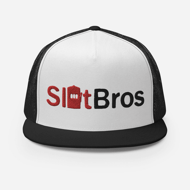 Black/ White/ Black Slot Bros Red/Black Logo Trucker Cap